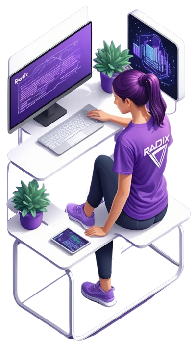 mujer programando con scrypto